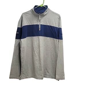 Nautica Vintage N83 Sailing Polo Sweatshirt Shirt Gray/Navy Pullover Mens Sz XL